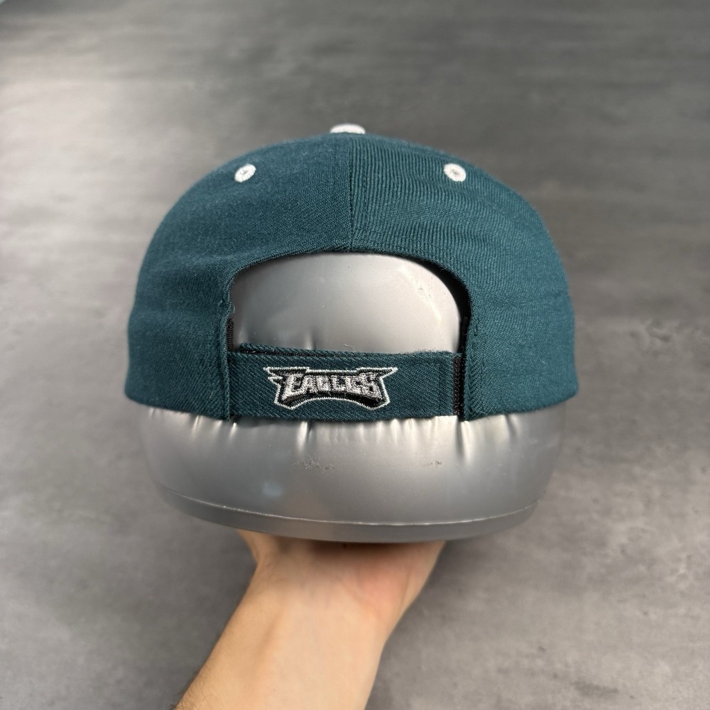 '47 Philadelphia Eagles Hat Green Silver Contrast Stitching Dad Cap Strapback - Picture 4 of 7